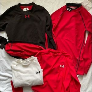 4 LS Under Armour athletic shirts